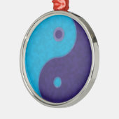 Yin Yang Zen Meditation Tao Silbernes Ornament (Links)
