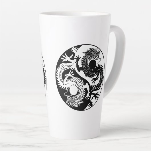 YIN YANG ZWEI DRAGONS MILCHTASSE (Rechte Ecke)