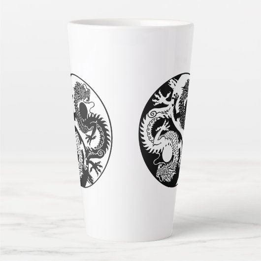 YIN YANG ZWEI DRAGONS MILCHTASSE (Vorderseite)