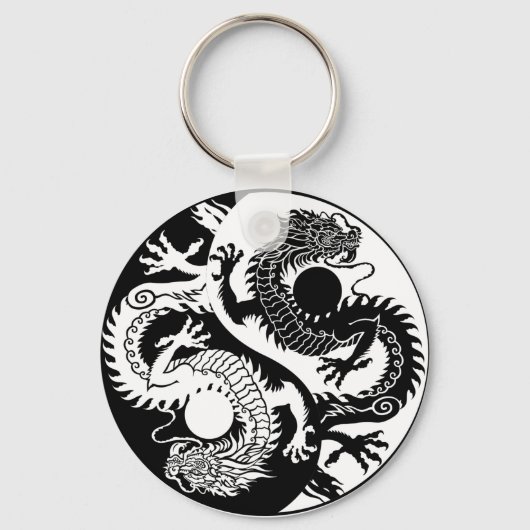 YIN YANG ZWEI DRAGONS SCHLÜSSELANHÄNGER (Vorderseite)