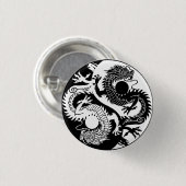 YIN YANG ZWEI DRAGONS SCHLÜSSELANHÄNGER-SCHALTFLÄC BUTTON (Vorne & Hinten)