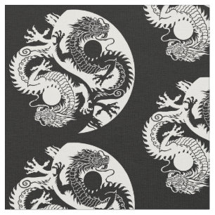YIN YANG ZWEI DRAGONS STOFF