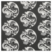 YIN YANG ZWEI DRAGONS STOFF (Muster)