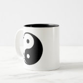 Yin Yang Zweifarbige Tasse (Vorderseite Links)