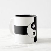 Yin Yang Zweifarbige Tasse (Vorderseite Links)