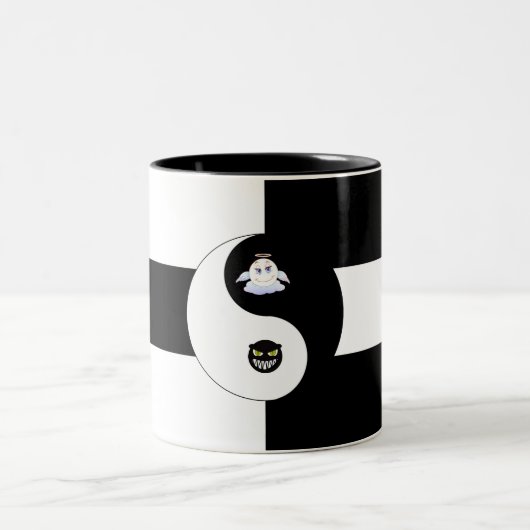 Yin Yang Zweifarbige Tasse (Mittel)