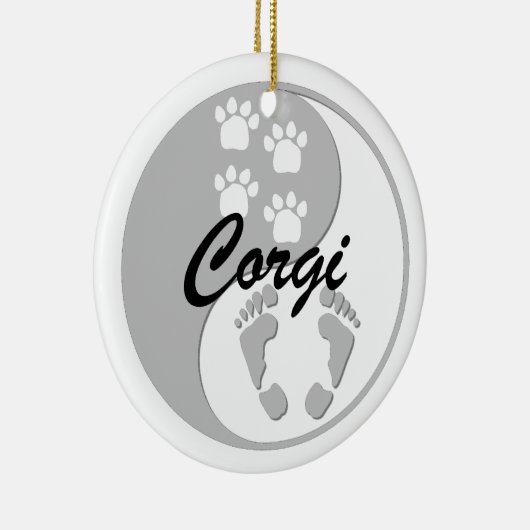 yin Yangcorgi Keramikornament (Rechts)