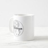 yin Yangschnauzer Kaffeetasse (Vorderseite Links)