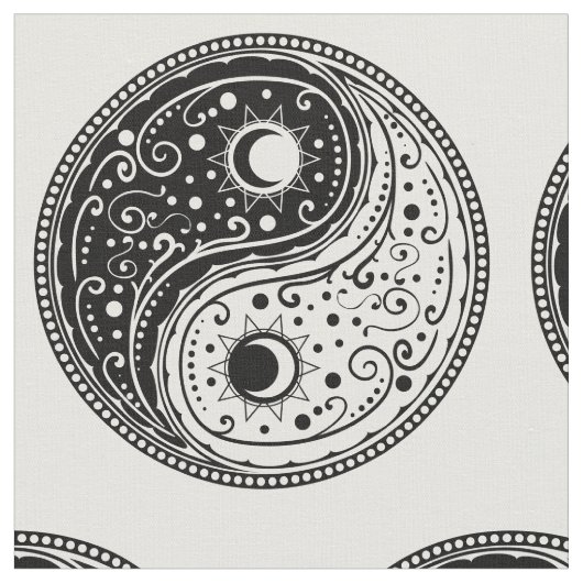 Yin-Yin-Sing-Design Stoff (Nahaufnahme)