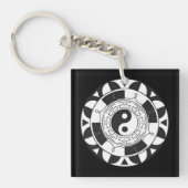 Ying und Yang Asian Symbol Meanings Key Chain Schlüsselanhänger (Vorderseite)