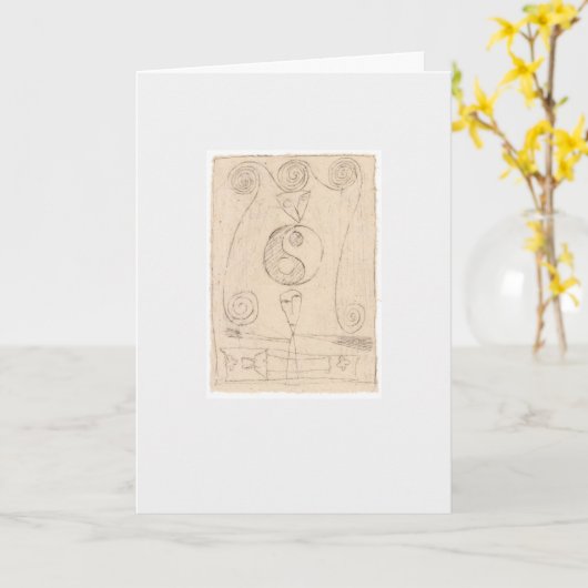 Ying und Yang Card Karte (Gelbe Blume)