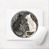 Ying und Yang Cats Mousepad (Mit Mouse)