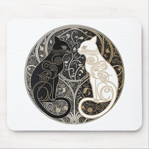 Ying und Yang Cats Mousepad