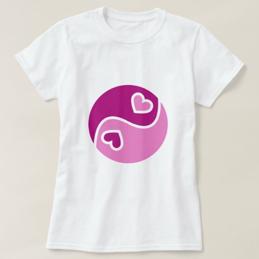 Ying und Yang der Liebe T-Shirt (Design vorne)