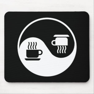Ying und Yang des Kaffees Mousepad