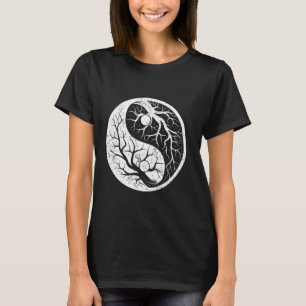 Ying und Yang Trees China Symbole Chinesisch T-Shirt