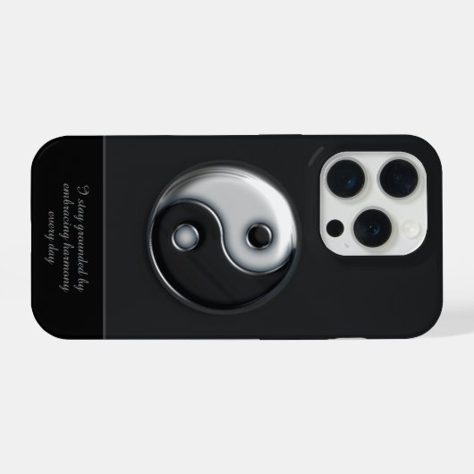 Ying Yang 3D iPhone Hülle (Rückseite (Horizontal))