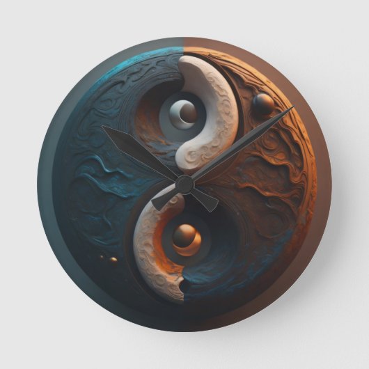 Ying Yang Art Uhr (Vorderseite)