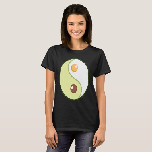 Ying Yang Avocado Ketogenese Übergewicht Diät Keto T-Shirt (Vorne ganz)