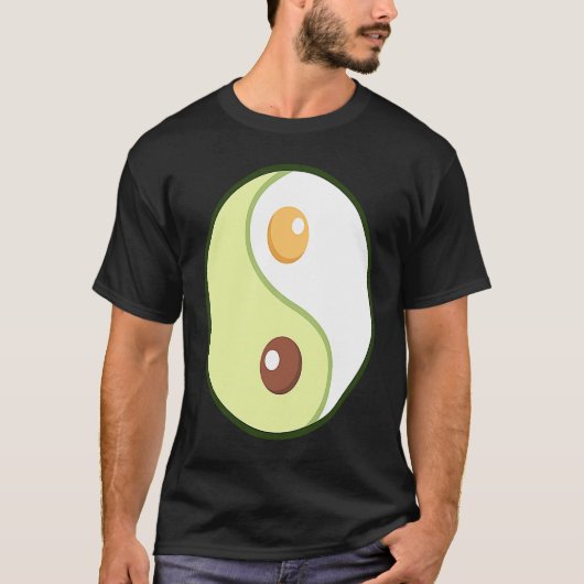 Ying Yang Avocado Ketogenic Overweight Diet Keto F T-Shirt (Vorderseite)