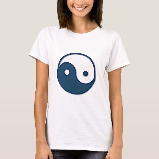 Ying Yang Blue Design 1 T-Shirt (Vorderseite)