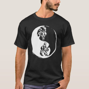 Ying Yang Bonsai-Baum Retro-Pflanze Garten Buddhis T-Shirt