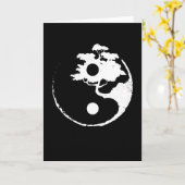 Ying Yang Bonsai Tree Japanisches Zen-Geschenk Karte (Gelbe Blume)
