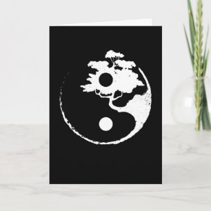 Ying Yang Bonsai Tree Japanisches Zen-Geschenk Karte