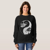 Ying Yang Bonsai Tree Philosophie - Licht und Dunk Sweatshirt (Vorne ganz)