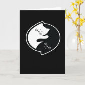Ying Yang Cat Meditation Karte (Gelbe Blume)