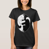 Ying Yang Cat Men Women T-Shirt (Vorderseite)
