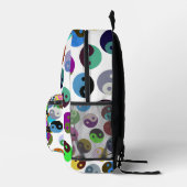 Ying Yang Circles farbenfrohe Muster Bedruckter Rucksack (Rechts)