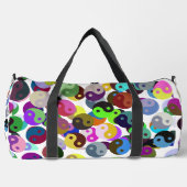 Ying Yang Circles farbenfrohe Muster Duffle Bag (Vorderseite)