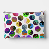 Ying Yang Circles farbenfrohe Muster Zubehörtasche (Rückseite)