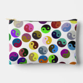 Ying Yang Circles farbenfrohe Muster Zubehörtasche (Vorderseite)