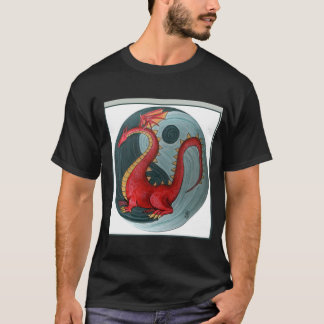 Ying-Yang Drache auf dem T - Shirt der Männer