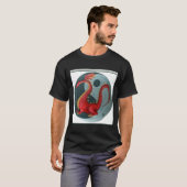Ying-Yang Drache auf dem T - Shirt der Männer (Vorne ganz)
