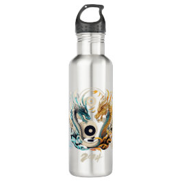 Ying Yang Dragon leitet 2024 Edelstahlflasche