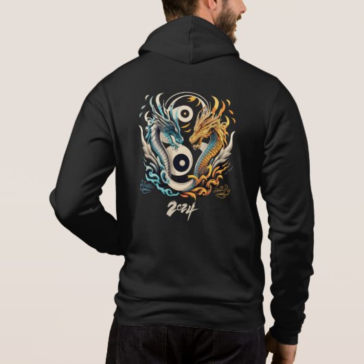 Ying Yang Dragon leitet 2024 Hoodie (Rückseite)