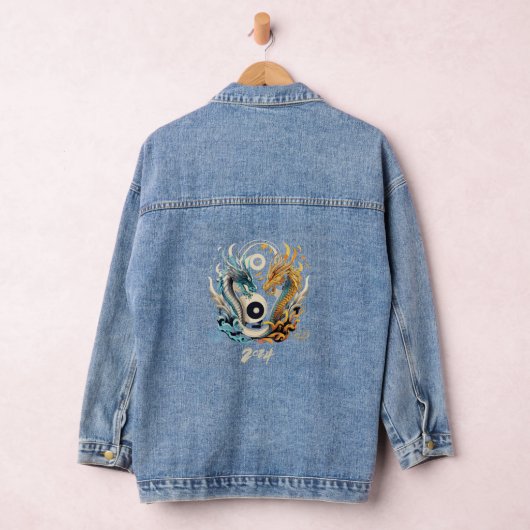 Ying Yang Dragon leitet 2024 Jeansjacke (Hangar)