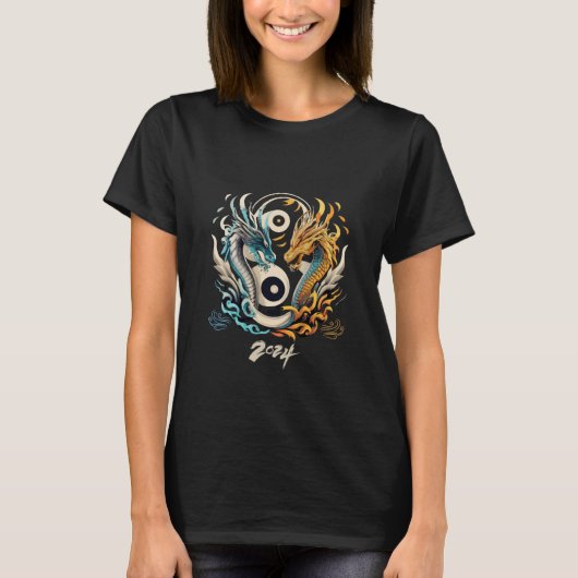 Ying Yang Dragon leitet 2024 T-Shirt (Vorderseite)