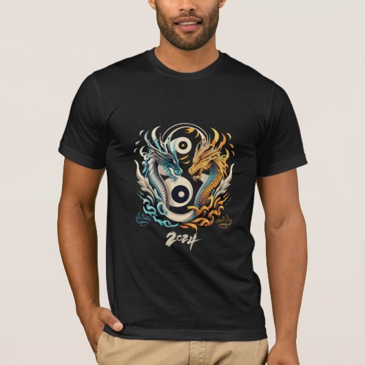 Ying Yang Dragon leitet 2024 T-Shirt (Vorderseite)