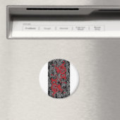 Ying Yang Dragon oin Red - Chinesisches Neujahr Magnet (In Situ (Geschirrspüler))