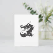Ying Yang Dragon Postkarte (Stehend Vorderseite)