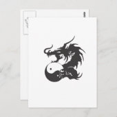 Ying Yang Dragon Postkarte (Vorne/Hinten)