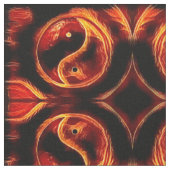 Ying Yang Flame Stoff (Nahaufnahme)