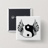 Ying Yang Flügel Button (Vorne & Hinten)