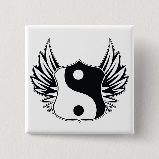 Ying Yang Flügel Button (Vorderseite)
