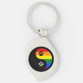 Ying Yang Genderqueer Metal Keychain Schlüsselanhänger (Vorderseite)