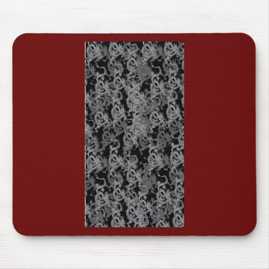 Ying Yang Gray Dragons Mousepad (Vorne)